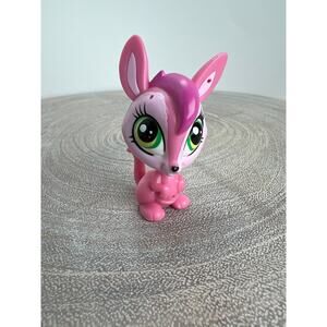 Littlest Pet Shop #3656 Lola Hopalong Pink Kangaroo Green Eyes 2014